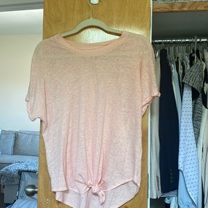 Lou and grey, Loft light pink shirt. Oversized fit with the option to tie a knot